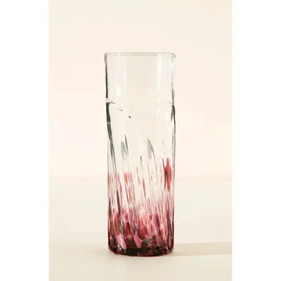 Uncommon Goods Recycled Glass Birth Month Flower Vase In Red