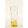 Uncommon Goods Recycled Glass Birth Month Flower Vase In Yellow