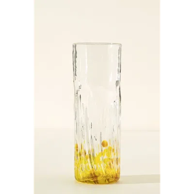 Uncommon Goods Recycled Glass Birth Month Flower Vase In Yellow
