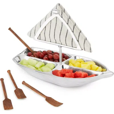 Uncommon Goods Rowboat Serving Bowl With Napkin Holder