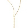 Uncommon Goods Sliced Raw Diamond Bar Necklace In Gold