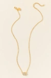 Uncommon Goods Sliced Raw Diamond Pebble Necklace In Raw Diamond Pebble