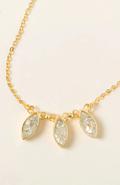 Uncommon Goods Sliced Raw Diamond Trio Necklace By Mila Omi Inc. In Gold