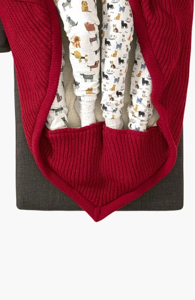 Uncommon Goods Snuggle Up Footsie Blanket In Cherry Red