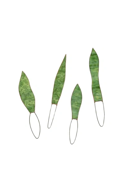 Uncommon Goods Stained Glass Leaf Decor Set