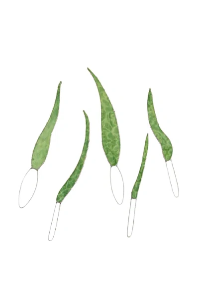 Uncommon Goods Stained Glass Leaf Decor Set