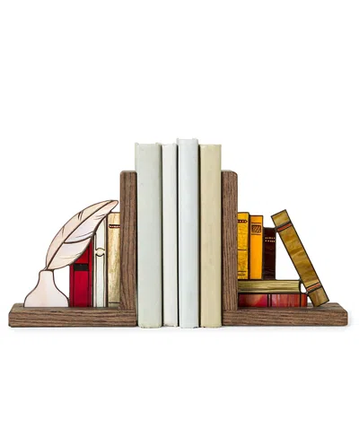 Uncommon Goods Stained Glass Library Bookends In Multi