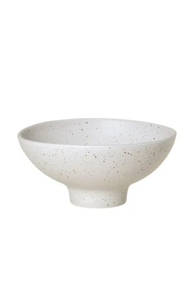 Uncommon Goods The Popcorn Bowl With Kernel Sifter In Speckled White