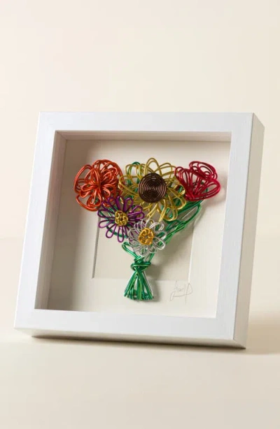 Uncommon Goods Where Love Grows Framed Wire Bouquet In Multi