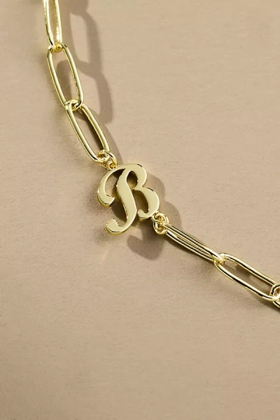 Uncommon James Cursive Initial Monogram Necklace In Gold