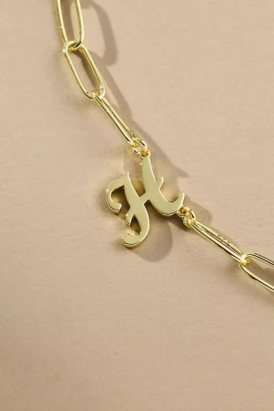 Uncommon James Cursive Initial Monogram Necklace In Gold