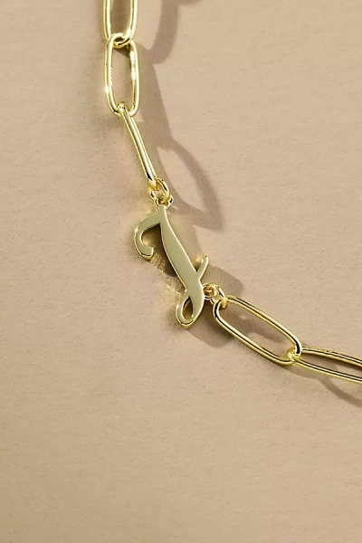 Uncommon James Cursive Initial Monogram Necklace In Gold