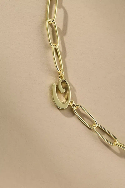 Uncommon James Cursive Initial Monogram Necklace In Gold