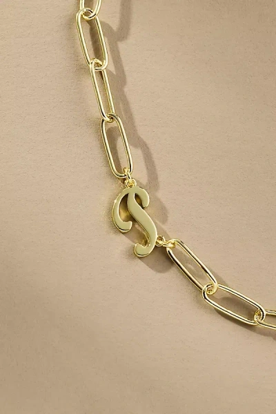 Uncommon James Cursive Initial Monogram Necklace In Gold