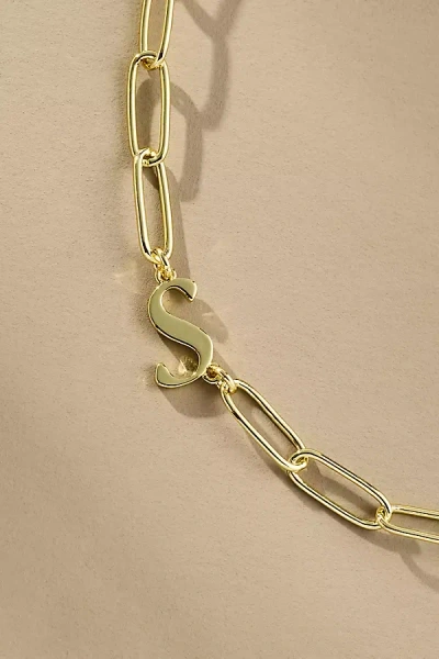 Uncommon James Cursive Initial Monogram Necklace In Gold