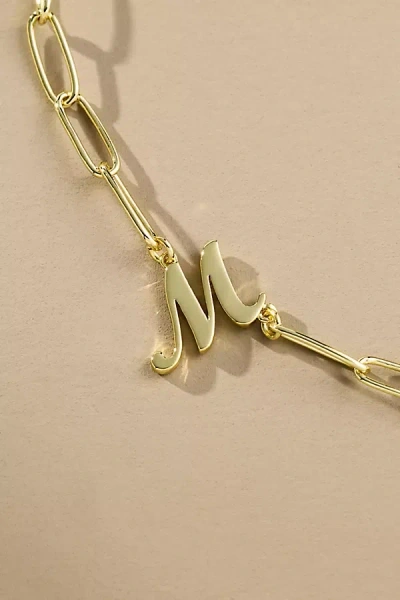 Uncommon James Cursive Initial Monogram Necklace In Gold