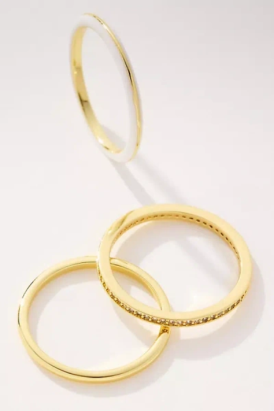 Uncommon James White Hot Forever Rings, Set Of 3 In Gold