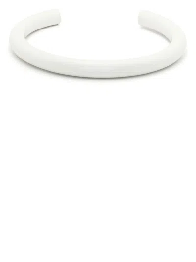 Uncommon Matters Aurum Tubular Collar Necklace In White