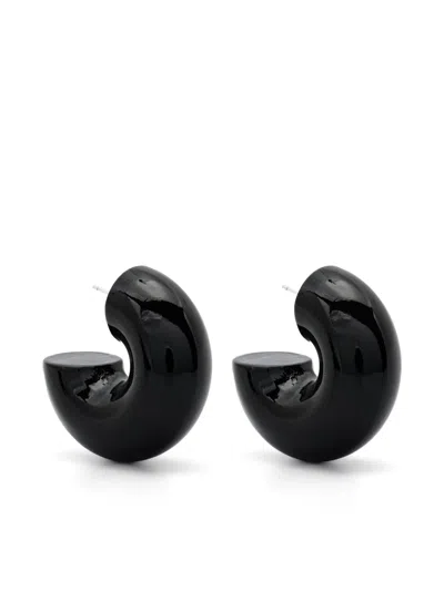 Uncommon Matters Beam Chunky-hoop Earrings In Black