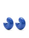 Uncommon Matters Beam Circular Polished Earrings In Blue