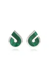 Uncommon Matters Calyx Malachite Earrings In Green