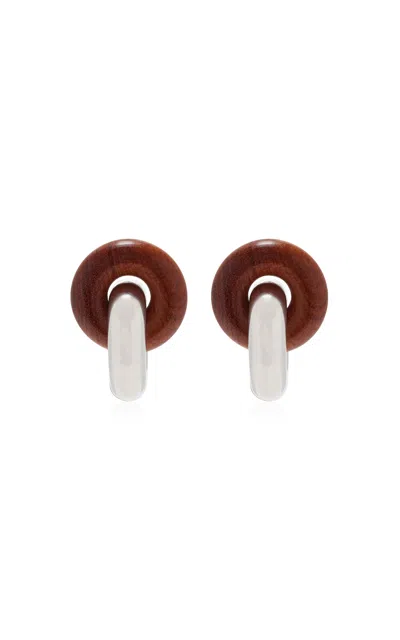 Uncommon Matters Cumulus Wood; Sterling Silver Earrings