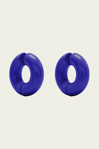 Uncommon Matters Large Stratus Hoops In Marina In Blue