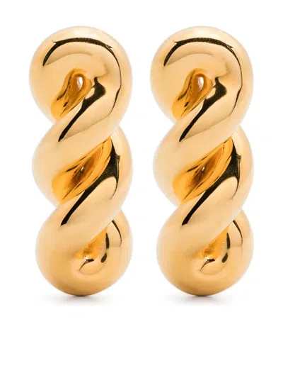 Uncommon Matters Long Twist Earrings In 金色