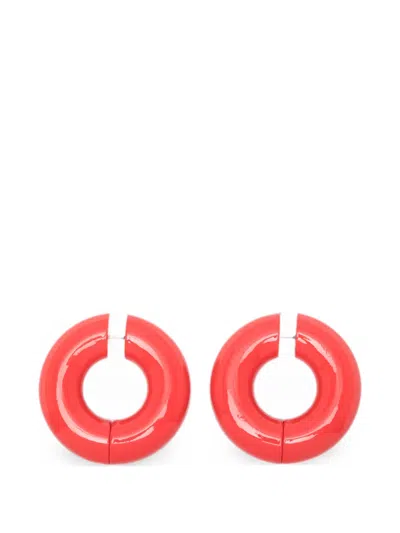 Uncommon Matters 스트라토 후프 이어링 In Red