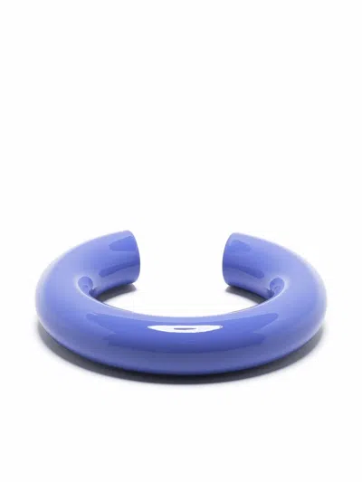 Uncommon Matters Swell Large Cyclinder Bangle In 紫色