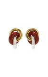 Uncommon Matters Tendril Jasper; Gold-plated Earrings