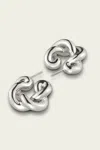 UNCOMMON MATTERS TWIST CREOLES EARRINGS IN SILVER