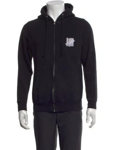 Pre-owned Undefeated Crew Neck Long Sleeve Hoodie In Black