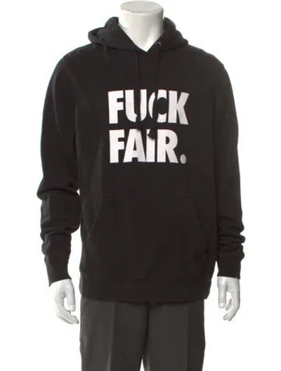 Pre-owned Undefeated Graphic Print Crew Neck Hoodie In Black