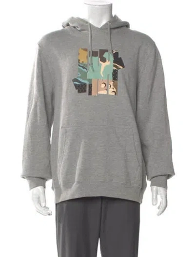 Pre-owned Undefeated Graphic Print Crew Neck Hoodie In Gray