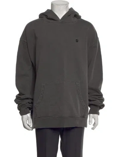 Pre-owned Undefeated Graphic Print Crew Neck Hoodie In Grey