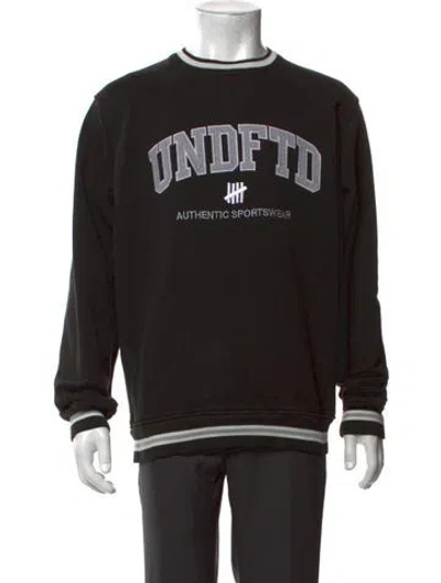 Pre-owned Undefeated Graphic Print Crew Neck Sweatshirt In Black