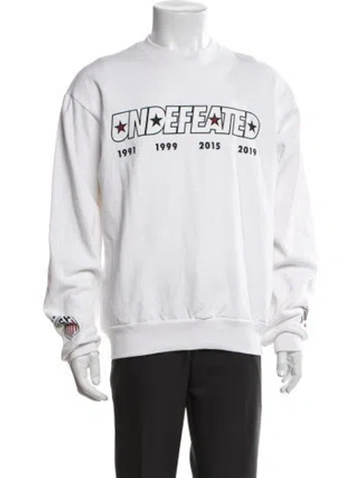 Pre-owned Undefeated Graphic Print Crew Neck Sweatshirt In Black