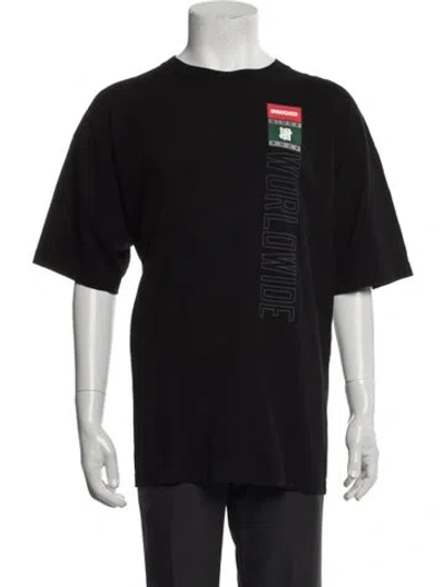 Pre-owned Undefeated Graphic Print Crew Neck T-shirt In Black