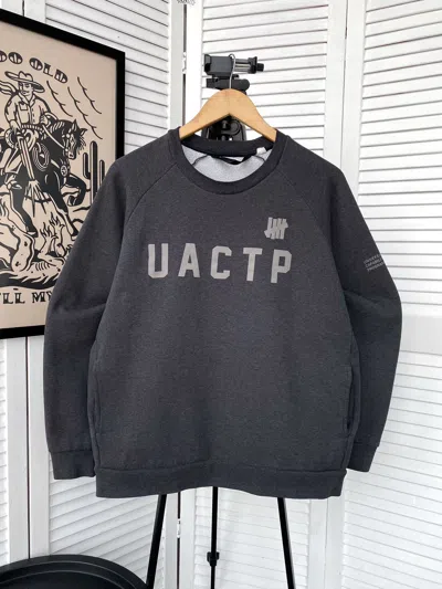 Pre-owned Undefeated Graphite Gray Reflective Logo Tech Sweatshirt In Graphite Grey