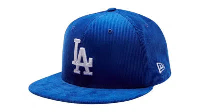 Pre-owned Undefeated Men's  X Los Angeles Dodgers X New Era Corduroy 59fifty Fitted Cap In Blue