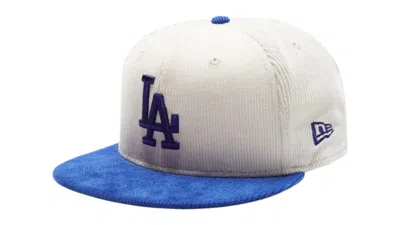 Pre-owned Undefeated Men's  X Los Angeles Dodgers X New Era Corduroy 59fifty Fitted Cap In White