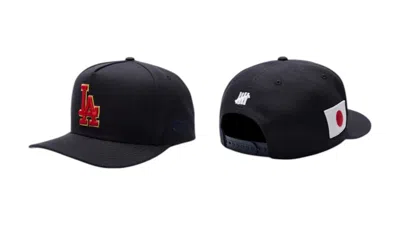 Pre-owned Undefeated Men's  X New Era Dodgers Japan 9fifty Af Curve Cap In Navy Blue