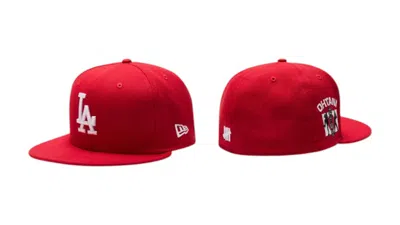 Pre-owned Undefeated Men's  X New Era Dodgers Ohtani 59fifty Fitted Cap In Red