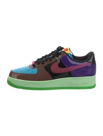 Pre-owned Undefeated Patent Leather Graphic Print Athletic Sneakers In Blue