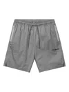 Undefeated Zip-pocket Drawstring Shorts In Gray
