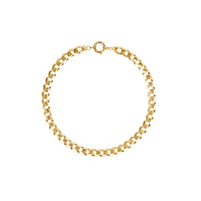 Undefined Jewelry Men's 10.3mm Classic Cuban Flat Curb Chain Necklace Gold