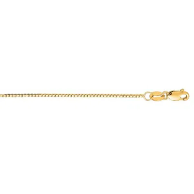 Undefined Jewelry Men's 14k Gold 080 Box Chain Gold Necklace Medium