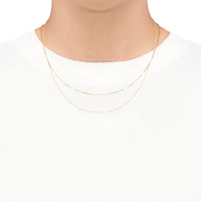 Undefined Jewelry Men's 14k Gold 080 Box Chain Necklace Choker