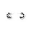 Undefined Jewelry Men's Bold Semi Hoop Earrigs Silver_m Mmrz In Silver
